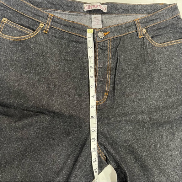 Silhouettes EUC Super Dark Blue/Black Denim Jeans ๐ Size 20WA - Bootcut - Picture 9 of 10